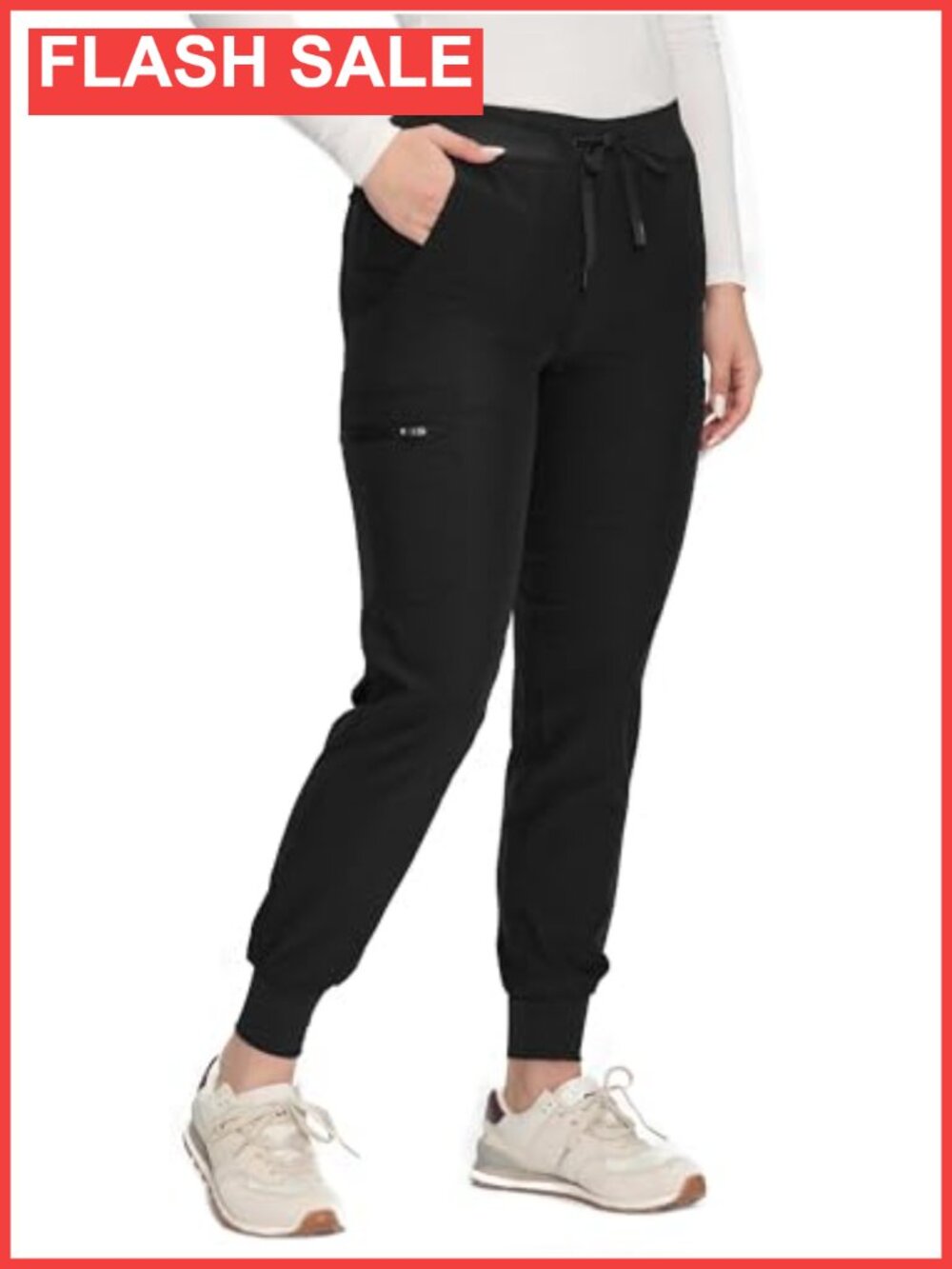 COZYFIT Scrub Pants Drawstring Cargo 7-Pocket Water-Resistant Medical Uniform